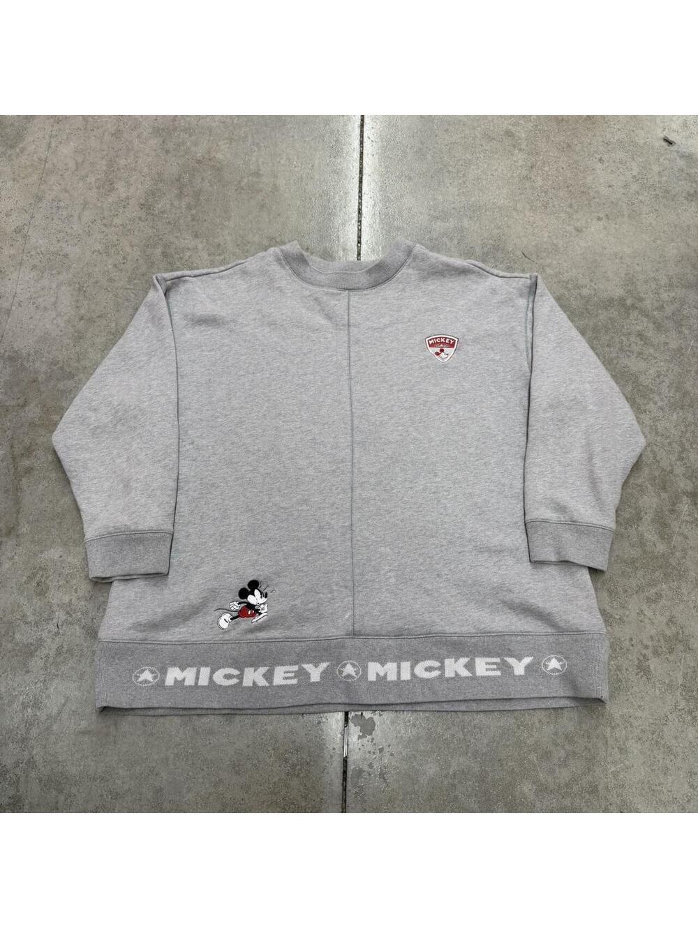 vintage mickey mouse grey small logo heavyweight crewneck size xxl WOMENS